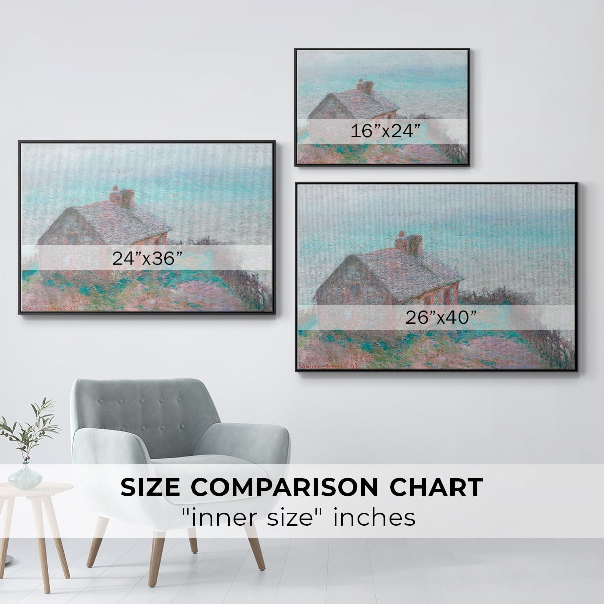 Vintage Landscape-CXLIX By Wexford Home Framed in Black Wood Gallery Wrapped Canvas 27 in. x 41 in.
