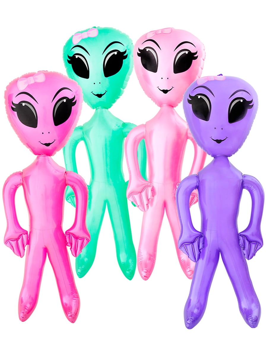 Rhode Island Novelty Set Of 12 Assorted 63" Inflatable Girl Aliens