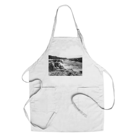 Oregon City, OR Salmon Fishing on Willamette Falls Photograph (Cotton/Polyester Chef's