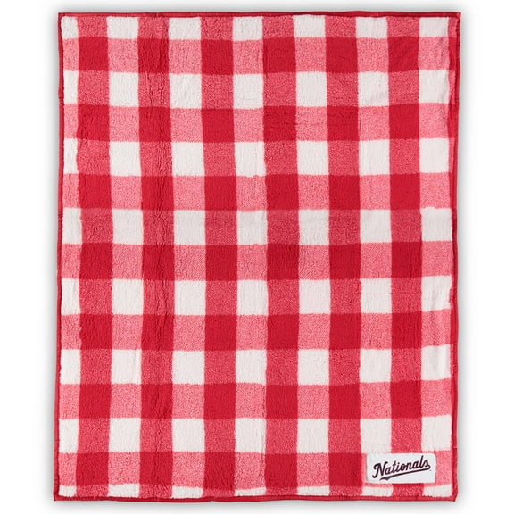 Washington Nationals 50'' x 60'' Buffalo Check Frosty Fleece Blanket