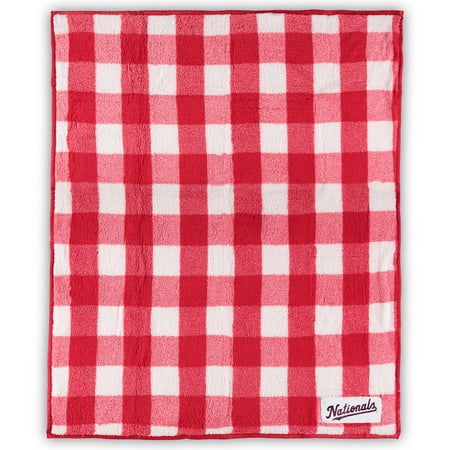 Washington Nationals 50 x 60 Buffalo Check Frosty Fleece Blanket