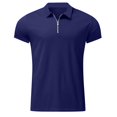 thumbnail image 4 of Men's Zipper Polo Shirt Casual Knit Short Sleeve Polo T Shirt Classic Fit Shirts, 4 of 5