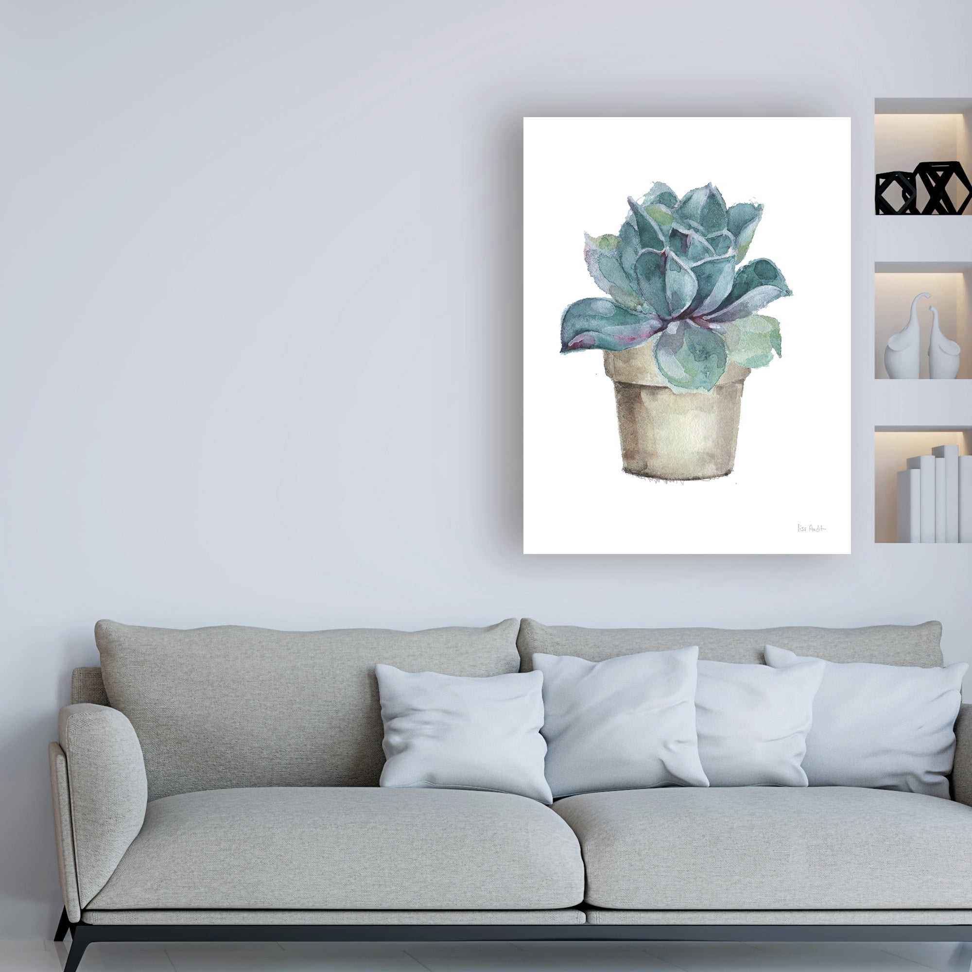 Trademark Fine Art 'Mixed Greens Succulent IV' Canvas Art by Lisa Audit