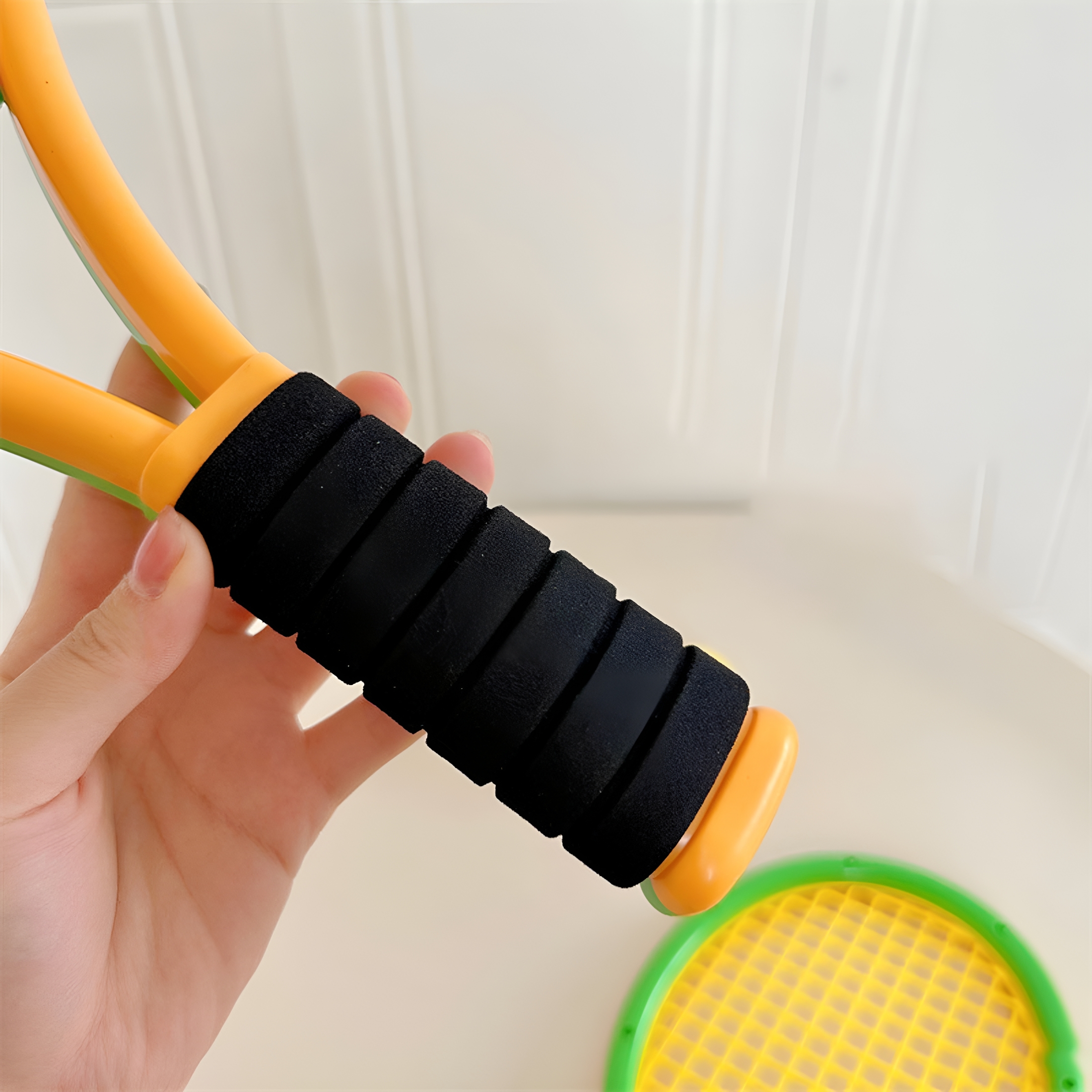 BESTSKY Tennis Racket Set for Children, 17 Inch Racquet with 2 Tennis Balls, 1 PVC Backpack and 2 Soft Balls for Toddler Indoor/Outdoor Sports
