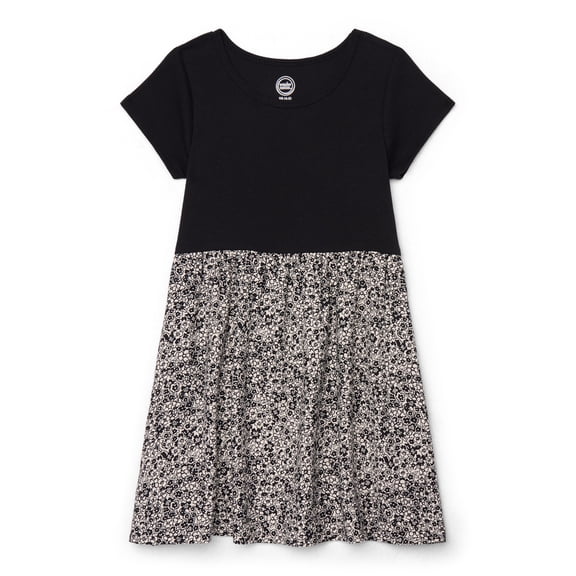 Wonder Nation Girls Mixed Media Dress, Sizes 4-18 & Plus