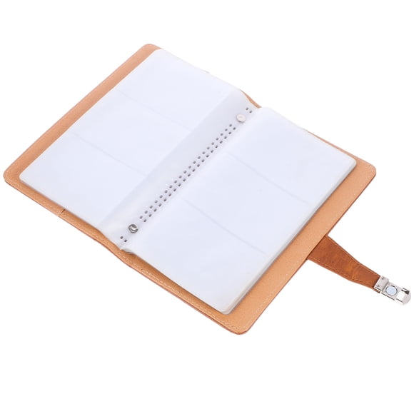 FOMIYES Álbum De Tarjetas De Gran Capacidad Marrón Claro Ideal Para Uso Doméstico