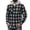 Gray, variant on Flannel Shirt for Men Button Up Hood Plaid Print Shirt Casual Cotton Long Sleeve Fall Shirt with Pockets L