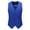 Blue, variant on Mlzmgr Plus Size Vests for Men V Neck Button down Tank Tops Formal Slim Fitting Solid Color Vintage