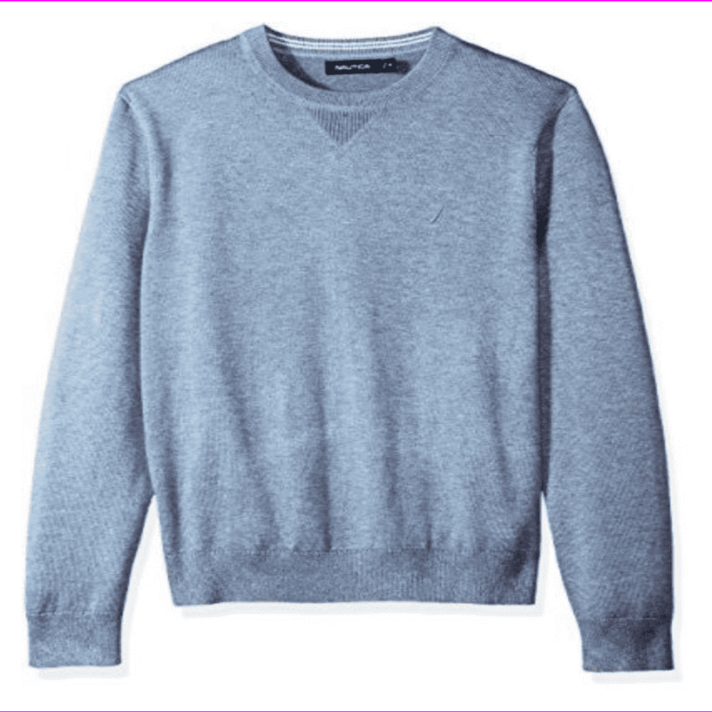 Nautica Nautica Mens Crew Neck Solid Sweater M/Deep Anchor Walmart