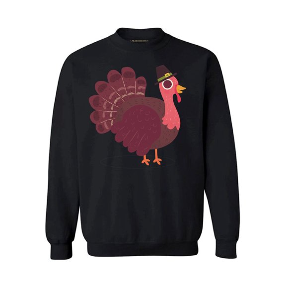 Awkward Styles Thanksgiving Crewneck top Pink Turkey Sweatshirts