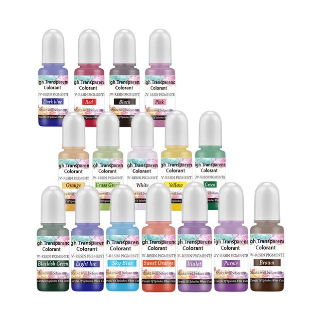 16x pigmento de resina epoxi Color concentrado 1ml cada tinte líquido tinte de Color para suministros de pintura acrílica pintura