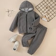 thumbnail image 2 of Futezty Toddler Boys Girls Clothes Fall Winter Outfit Sets, Baby Boy Girl Long Sleeve Round Neck Hooded Pocket 12 18 24 Months 2T 3T 4T 2Pcs Set Hoodie, 2 of 9