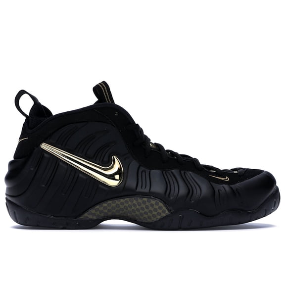 Nike Men's Air Foamposite Pro Black Metallic Gold Basketball Shoes, from StockX