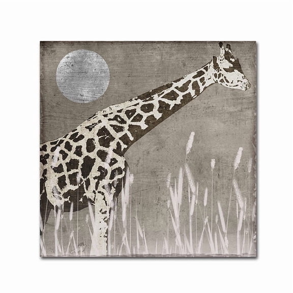 Trademark Fine Art "Moon Giraffe" Canvas Art by Color Bakery