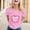 Pink, variant on Graphic Tees for Women Carnival Graphic Print Short Sleeve T Shirt for Everyday Comfort Casual Round Neck Top Women’s Everyday Wear Occasion Traditional Artwork Fit Pink L