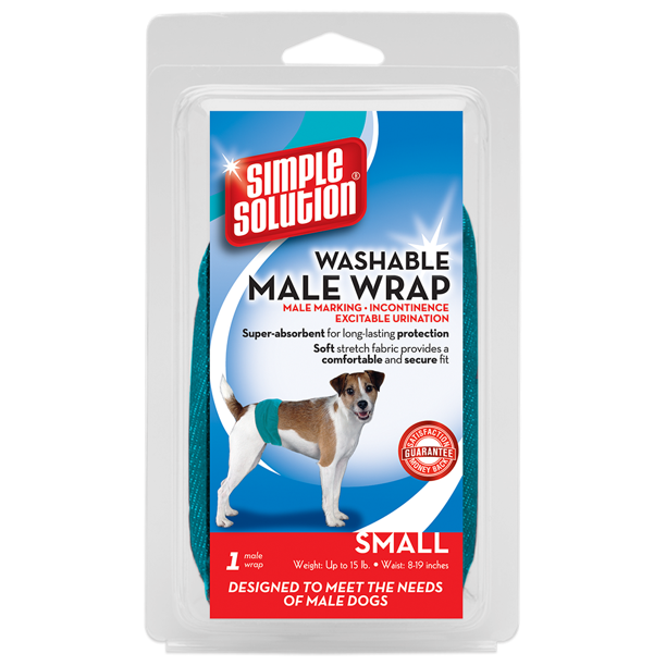 Simple Solution Washable Male Wrap Dog Diaper, Small, 1 Pack Walmart