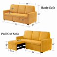 thumbnail image 6 of PARKWELL 71" Classic Modern Couch,Deep Seat 3 Seater Sofa with Side Pockets,Comfy Upholstered Couch for Living Room, Apartment, Office, Yellow, 6 of 6