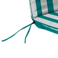 thumbnail image 6 of Jordan Manufacturing 75.5" x 22" Awning Turquoise Stripe Rectangular Outdoor Chaise Lounge Cushion with Ties, 6 of 11