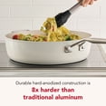 thumbnail image 3 of KitchenAid Hard-Anodized Ceramic Induction Saute Pan with Lid and Helper Handle, 5-Quart, Porcelain White, 3 of 11