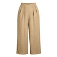 thumbnail image 5 of Levmjia Women's Plus Size Wide Leg Pants High Waisted Solid Color Trousers with Pockets Casual Flowy Beach Summer Dress Pants, 5 of 9