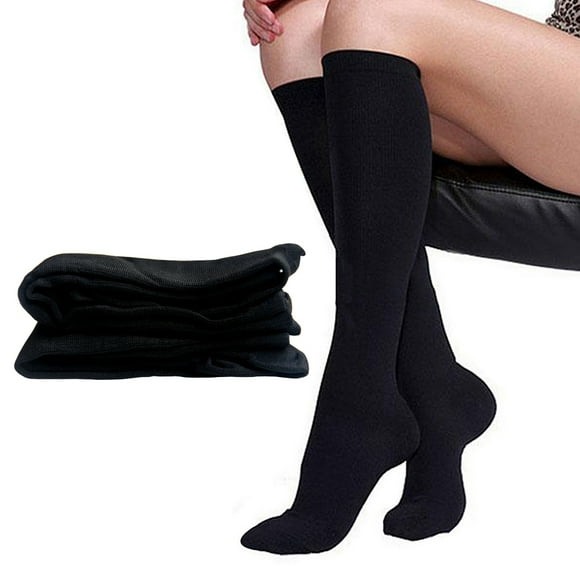 Global Care Market® Anti-Fatigue Compression Socks for Men and Women(2 Pair) (Black, S/M)