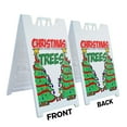 thumbnail image 2 of A-frame Sidewalk Christmas Trees 24" x 36" Double Sided A-Frame Sidewalk Sign, Includes 2 Plastic Inserts | Foldable Portable White Signicade Sandwich Board Signs, 2 of 5