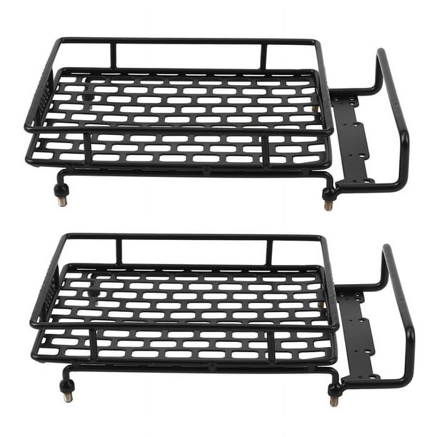 2X Portaequipajes de Techo Barra de Luces LED para Wrangler CC01 Axial SCX10 Portaequipajes de Aleación de Aluminio Portaequipajes para Coche
