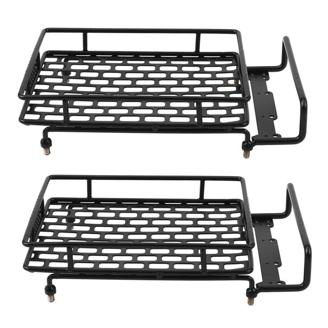 2X Portaequipajes de Techo Barra de Luces LED para Wrangler CC01 Axial SCX10 Portaequipajes de Aleación de Aluminio Portaequipajes para Coche