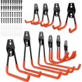 thumbnail image 1 of Juego de 10 ganchos para almacenamiento en garaje, ganchos dobles sólidos para herramientas eléctricas, escaleras, bicicletas y más, 1 of 5