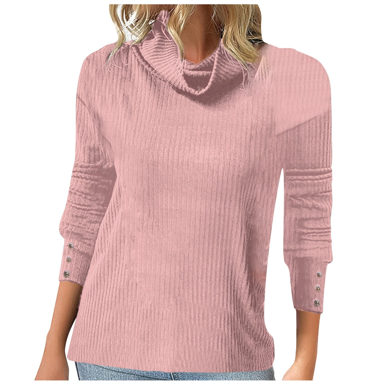 Womens Casual Tops ClassicFit TShirt Cowl Neck Lightweight Blouses