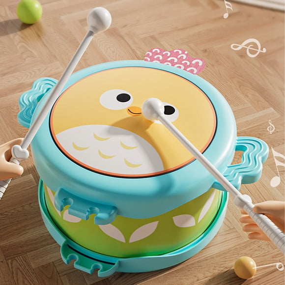 Leutsin Music Toys,Musical Instrument Toy,Music Supplies,Double-Sided Drum Toy Percussion Early Learning Drum Hand-Patting Musical Drum Music-Starting Hand Drum Early Education Percussion Drum Set