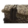thumbnail image 3 of Cassandra Traditional Decorative Ottoman Brown, 3 of 8