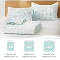 thumbnail image 5 of Exclusivo Mezcla Floral Quilts Queen Size, White Queen Quilt Bedding Set with Cottagecore Garden Pattern, Reversible Lightweight Bedspreads Coverlets (92"x96"), 5 of 6
