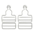 thumbnail image 1 of Unique Bargains Overall Buckles 2 Sets Metal Suspender Replacement Buckles 45mm Silver Tone, 1 of 6