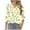 Yellow#02, variant on JTZGDY Tunic Tops for Women to Wear with Leggings Loose Fit Casual Floral Printed Summer V Neck Graphic T-Shirts Trendy Flowy Cotton Blouses Khaki#01 M
