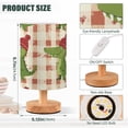 thumbnail image 3 of Orange Plaid Cute Dinosaur with Christmas Hat Table Lamp with USB Port LED Warm Light Lamp Night Light Home Decor, 3 of 7