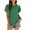 Green, variant on Ahuyic Womens Plus Size Short-Sleeved Top,Summer Casual Blouse For Women,Women's New Solid Loose Half Sleeve Round Neck Cotton Waist Short Sleeve Round Neck Tops