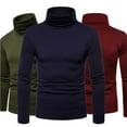 thumbnail image 5 of Sunisery Mens Fleece Shirts Long Sleeve Turtleneck Thermal Thick Warm Sweatshirts Slimt Fit Pullover Workout Top, 5 of 6