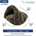 thumbnail image 3 of Birdsong The Original Cuddle Pouch Pet Bed (Large), Dog Cave, Covered Hooded Pet Bed, Cosy, for Burrower Cats and Dogs, Brown, 3 of 7