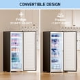 thumbnail image 3 of Upstreman 7.0 Cu.Ft Upright Freezer Convertible Freezer/Refrigerator, Garage Ready Deep Freezer Fridge with Reversible Door, UP70 Stainless Steel, 3 of 8