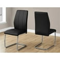 thumbnail image 2 of Bowery Hill Dining Chair Set Of 2 Side Kitchen Dining Room Pu Leather Look Black, 2 of 3