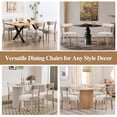 thumbnail image 4 of Dining Chairs Set of 2,Mid Century Modern Dining Chair Set - Linen Upholstered Low Back Kitchen & Dining Room Chairs with Woven Design,Oatmeal Fabric, 4 of 6