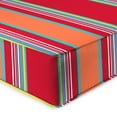 thumbnail image 4 of Jordan Manufacturing 46.5" x 24" Mulberry Red Stripe Rectangular Outdoor Deep Seat Chair Cushion Set with Welt, 4 of 11