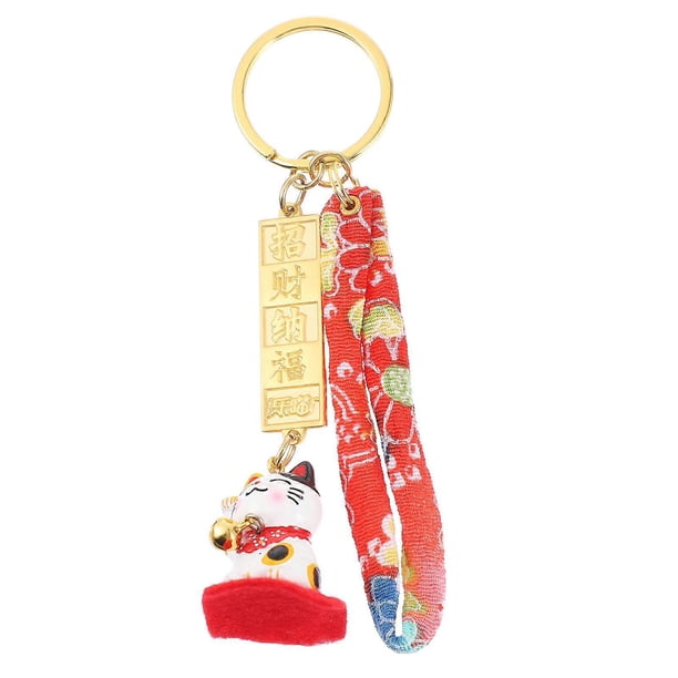 Car Keychains Kawaii Keychain Lucky Cat Charm Fortune Cat Keychain Blessing Wish Keychain Lucky Cat Keychain