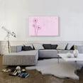 thumbnail image 2 of ARTCANVAS Dandelion Gray Teal Pink Rectangle Canvas Art Print - Size: 40" x 26" (1.50" Deep), 2 of 9