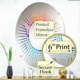 thumbnail image 3 of Designart "Coral Blend Bubbles" Soda Starburst Round Wall Mirror - Food & Beverage Oval Printed Decorative Mirror - Multiple Color Options, 3 of 5