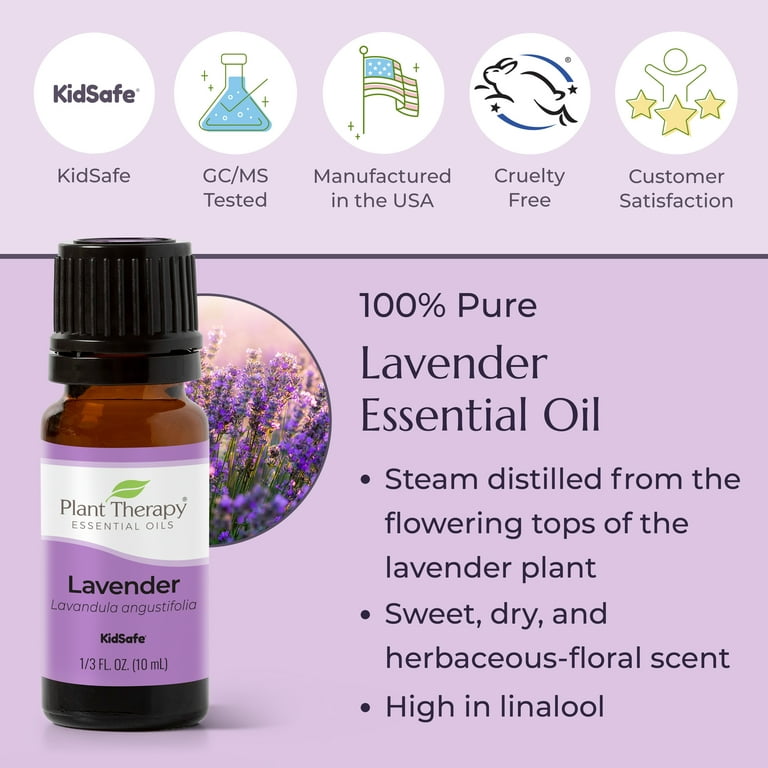 Plant Therapy Lavender Essential Oil 10 mL (1/3 oz) 100% Pure, Undiluted,  Natural Aromatherapy 