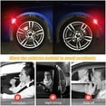 thumbnail image 3 of 2PCS Car Reflective Trim for Wheel Well Fender, Carbon Fiber Side Marker Stickers, Anti-Scratch Safety Warning Decals, Edge Protector for Auto Door Bumper, Universal for Most Cars (Black/Red), 3 of 5