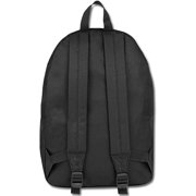 Trail Maker 24 Pack of Bulk Wholesale Basic and Classic 17 Inch Backpacks with Front Accessory Pocket and Dual Zipper Closure for Travel & Commuting in Black