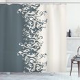 thumbnail image 1 of Ambesonne Vintage Floral Shower Curtain, Antique Baroque, 69"Wx75"L, Charcoal Grey Beige, 1 of 3
